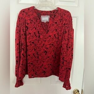 Cupio Blush Red Women’s Top, Large